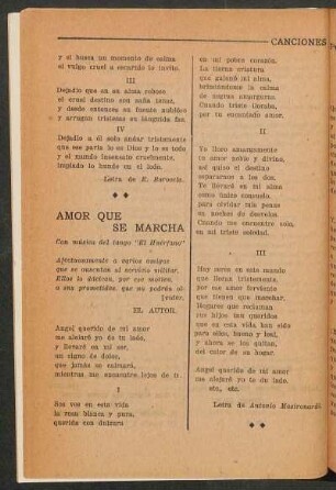 Amor que se marcha