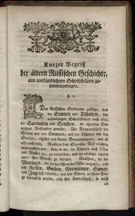 Kurzer Begriff der ältern Russischen Geschichte, ...
