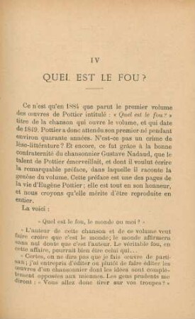 IV Quel Est Le Fou?