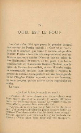 IV Quel Est Le Fou?