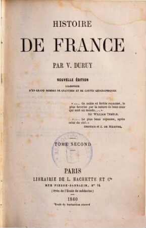 Histoire de France : publ. avec un nouvel appendice de 1815 a nos lours et illustrée d'un grand nombre de gravures et de cartes. 2