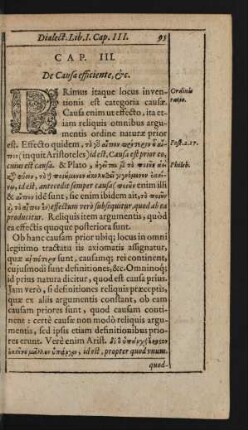 Cap. III. De Causa efficiente, etc.