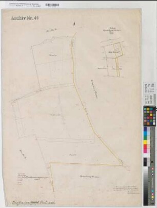 Brockhausen (Lippetal), Thöningsen (Soest), Grundstücksumlegung in der Feldmark Brockhausen-Thöningsen, Urkarte 1 Brockhausen Flur 5