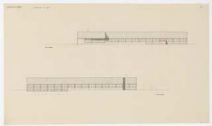 Studienarbeiten: Entwurf, Tabakfabrik, Ansichten, 1:200