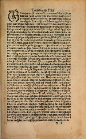 Statuten-Buch : Gesatz, Ordnungen u. Gebräuch Kayserlicher allgemeiner u. etlicher besondere Land u. Stett Rechten