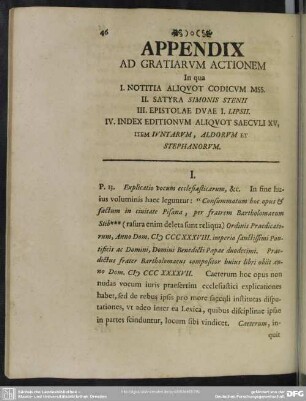 Appendix Ad Gratiarum Actionem .