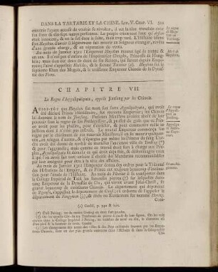 Chapitre VII. Le Regne d´Ayyulipalipata, appellé Jintsong par les Chinois.