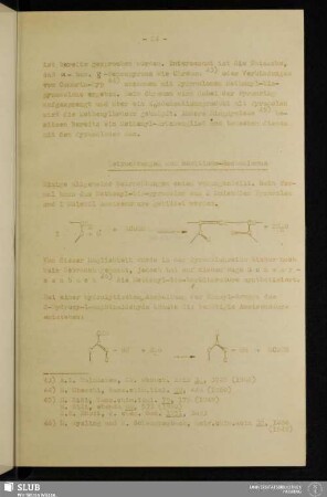 Betrachtungen zum Reaktions-Mechanismus