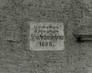 Inschrifttafel, Großbardau
