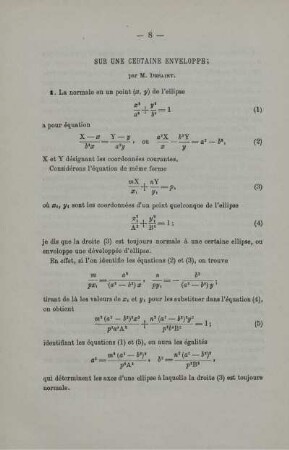 SUR UNE CERTAINE ENVELOPPE.