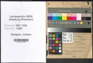 Entnazifizierung Johann Seegers , geb. 10.08.1911 (Zollbetr.Ass.)