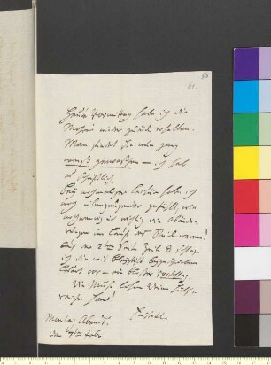 Brief von Einsiedel-Scharfenstein, Friedrich Hildebrand von an Goethe, Johann Wolfgang von