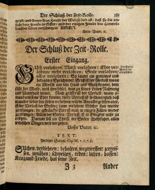 181-194, Der Schluß der Zeit-Rolle