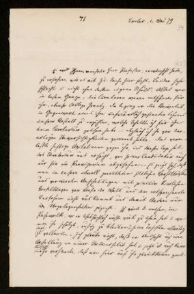 Nr. 34: Brief von Jakob Freudenthal an Paul de Lagarde, Breslau, 2.5.1879