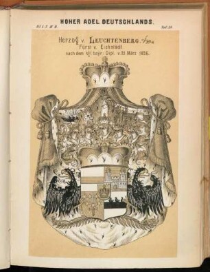 Taf. 39. Herzog v. Leuchtenberg. Fürst v. Eichstädt.