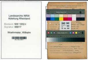 Entnazifizierung Wilhelm Woehrmeier , geb. 22.01.1904 (Ingenieur)