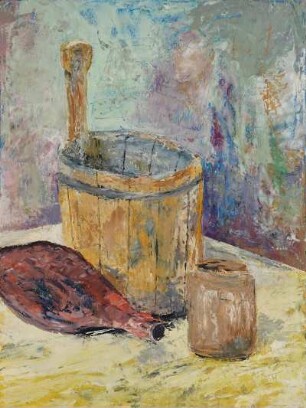 Stillleben mit Bottich