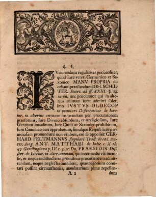 Disp. inaug. de iuramento universitatis
