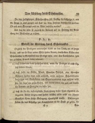 Betrift die Ablösung durch Schulmeister. - Reinig. Mariä, Himmelfarth, Hagelfeyer, Reformat.