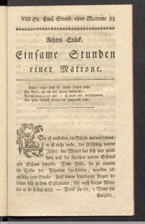 Achtes Stück.