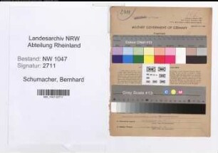 Entnazifizierung Bernhard Schumacher , geb. 28.01.1898 (Angestellter)