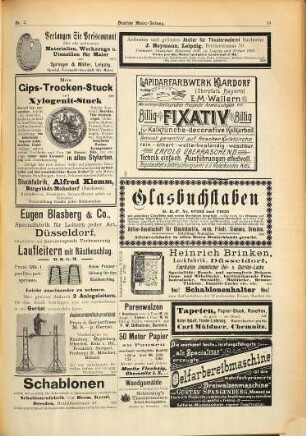 Die Mappe. Wochenausgabe, Deutsche Malerzeitung : Deutsche Maler- u. Lackiererzeitschrift. [17]. 1897/98