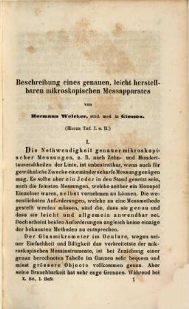 Zeitschrift für rationelle Medicin. 10. 1851