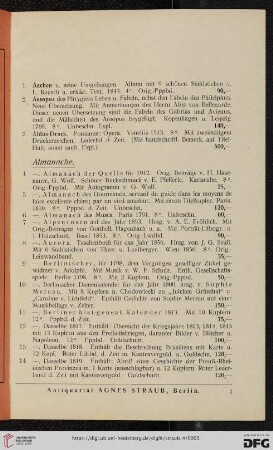 Almanache (Nr. 4-1013)