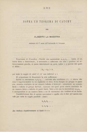 Sopra un teorema di Cauchy.