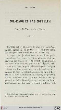 2.Ser. 6.1885: Zul-Kadr et Bab Zoueyleh