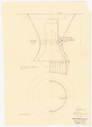Arzthaus Prof. Bernhardt, Berlin-Charlottenburg: Deckenlampe 1:1