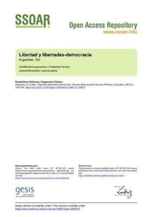 Libertad y libertades-democracia