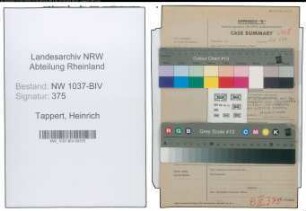 Entnazifizierung Heinrich Tappert , geb. 23.01.1912 (Stadtinspektor)