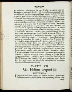 Caput VII. Qui Halitus corpori sit conveniens.