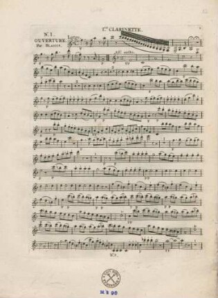 No. 1 Ouverture. Par Blasius.