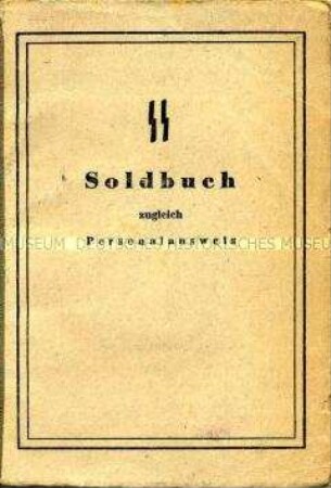 Soldbuch/Personalausweis eines SS-Angehörigen