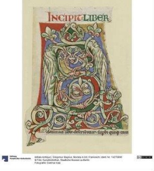 Initiale A(ntiquo), Gregorius Magnus, Moralia in Iob, Frankreich