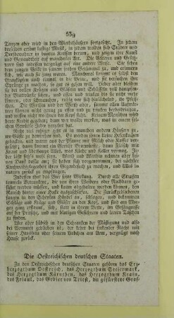 Die Oestreichischen deutschen Staaten
