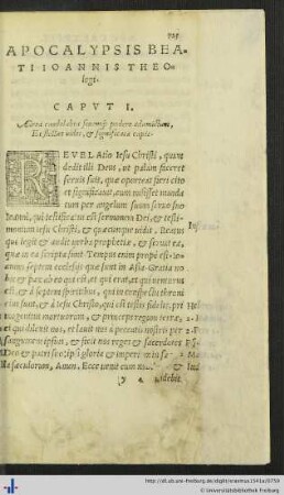 Apocalypsis Beati Ioannis Theologi.