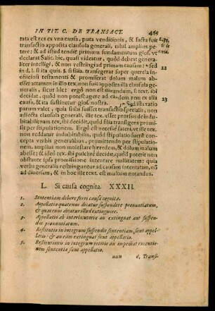 L. Si causa cognita. XXXII.