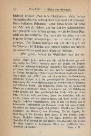 "Das Rütli" - Wesen und Charakter