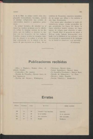 Publicaciones recibidas