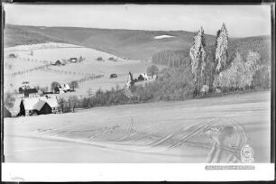 Rehefeld im Erzgebirge mit Schnee
