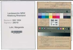 Entnazifizierung Margarete Lohr , geb. 20.07.1903 (Verw.Angestellte)