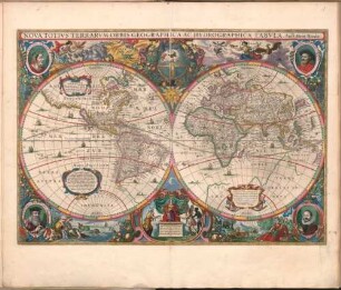 Nova Totius Terrarum Orbis Geographica Ac Hydrographica Tabula : [gewidmet] Davidi Sanclaro, Antonio de Willon, et D. Martinio