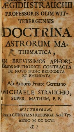 Doctrina astrorum mathematica