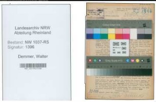 Entnazifizierung Walter Demmer , geb. 27.01.1902 (Polizeibeamter)