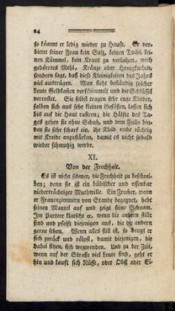 XI. Von der Frechheit.