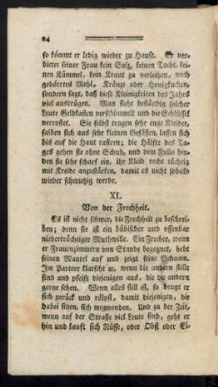 XI. Von der Frechheit.