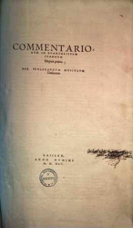 Commentariorvm In Evangelistam Ioannem, 1. Heptas prima